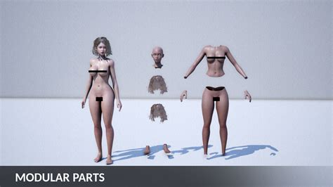D Model Nude Girl Annika Rigged Animated For Blender Unreal Vr Ar