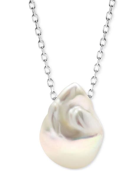 Macys Cultured Freshwater Baroque Pearl 13 15mm 18 Pendant Necklace
