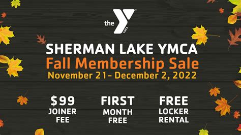 Fall Membership Sale — Sherman Lake Ymca Outdoor Center