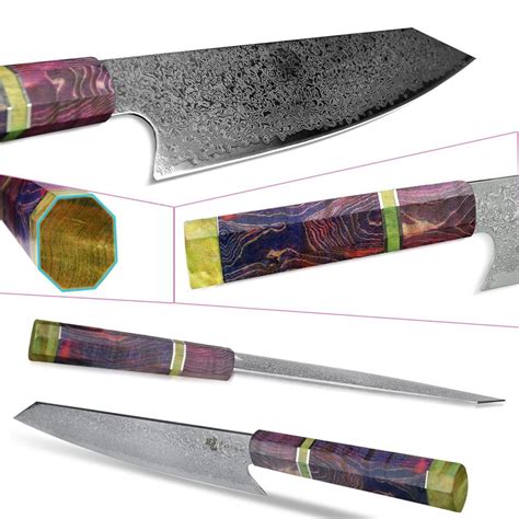 Piedra de afilar cuchillos doble grano afilador 20 x5 x2cm. Damasco cuchillo de cocina cuchillo japonés estilo VG10 67 ...