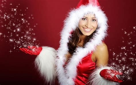 Santa Girl Christmas Bonito Girls Sexy Women Hd Wallpaper Peakpx