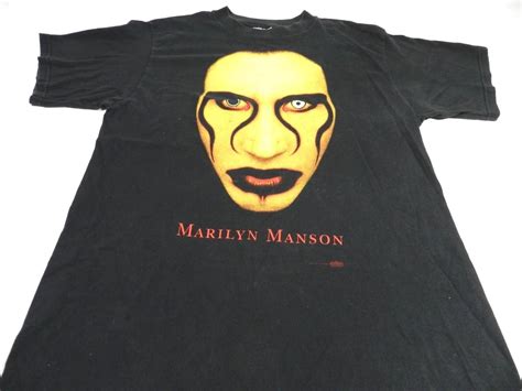vintage marilyn manson sex is dead black concert tee t shirt size l 1810680314