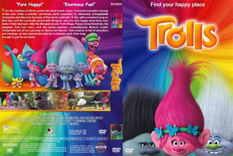 Trolls Dvd Cover And Label 2016 R1 Custom