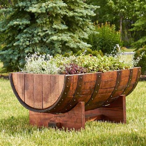 Garden Decorations Made Of Wood Wine Barrel 18 Creative Ideas For The