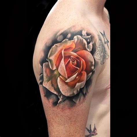 Shoulder tattoos can come in many different sizes from small to large. Rose Shoulder Tattoo | Best Tattoo Ideas Gallery