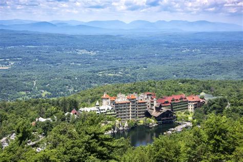Scenic View Of Mohonk Mountain House Stock Image Image Of Sandstone