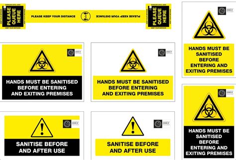 Covid-19 Safety Signage - floors, walls, doors - Lockout Safety.com