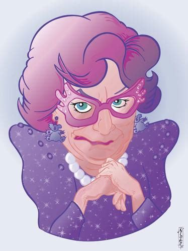 Dame Edna Von Buzz Berühmte Personen Cartoon Toonpool