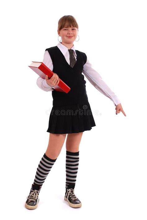 Girl Holds The Red Book Stock Image Image Of Human Beautiful 14810787