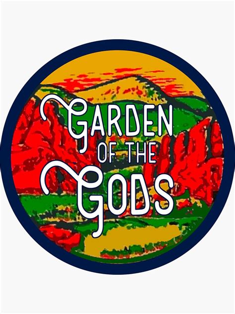 Garden Of The Gods Vintage Travel Decal Sticker Sticker By Jeankuhi