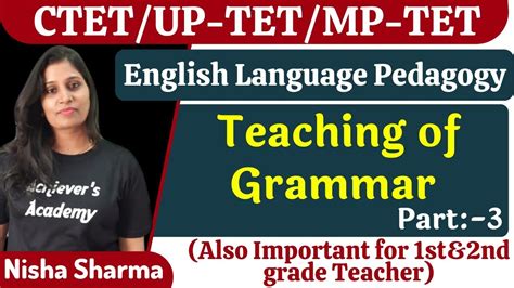 English Language Pedagogy Grammar Teaching Part Ctet Dsssb Lt