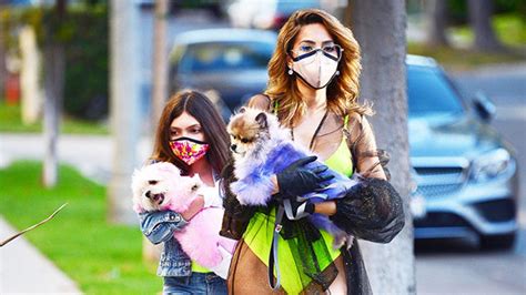 Farrah Abraham Wears Neon Green Swimsuit While Walking Her Dogs