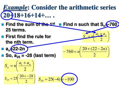 Ppt Arithmetic Sequences And Series Powerpoint Presentation Free