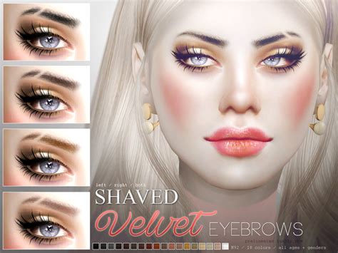 The Sims Resource Velvet Eyebrows N92 Shaved