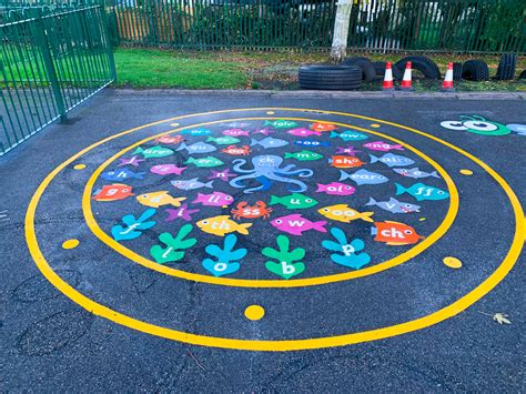 Educational Playground Markings For Schools Thermoplastic