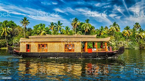Casa Galleggiante Sulle Backwater Di Kerala India Fotografie Stock E