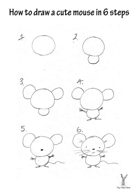 How To Draw A Cute Mouse In 2020 Art Drawings For Kids
