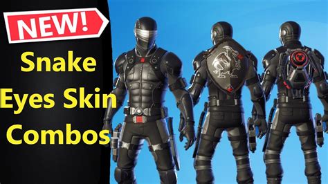 Snake Eyes Skin Combos In Fortnite Youtube