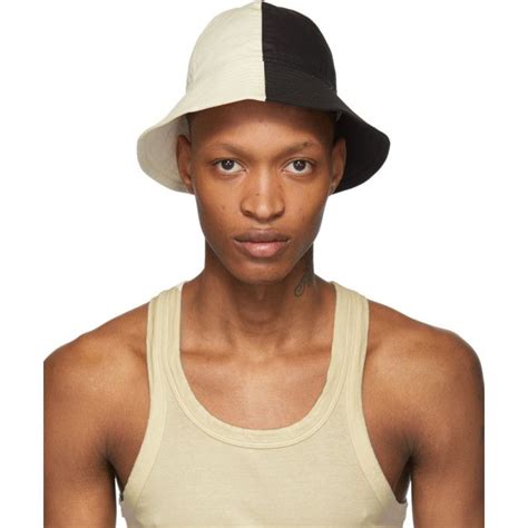 Rick Owens Drkshdw Black And Off White Gilligan Hat In Bw 2109