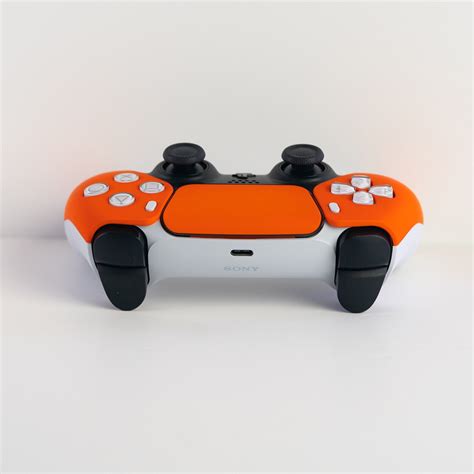 New Custom Orange Sony Ps5 Dualsense Controller Soft Touch Etsy
