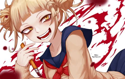 Wallpaper Girl Smile Blood Knife My Hero Academia Boku No Hero Academy My Hero Academy