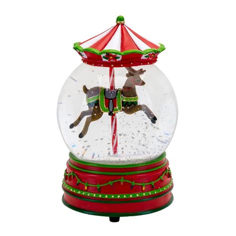 Carousel Horse Musical Snow Globe Finest Silver Ts Jewellery And