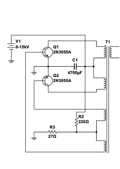 High Voltage Generator Circuit Utilizing Oscillator And Flyback