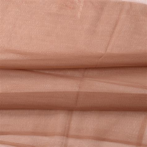 Buy Brown Plain Net Fabric 60187