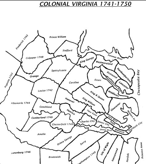 Map Virginia Counties 1750 Get Latest Map Update