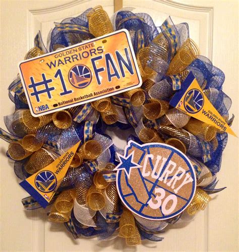 Golden State Warriors Mesh Wreath Steph Curry Mesh Wreath Etsy