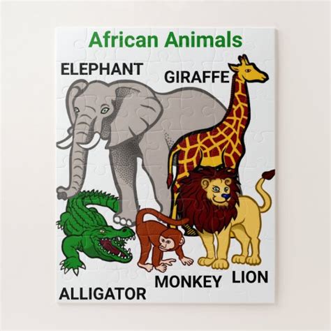 African Animals Jigsaw Puzzle Uk