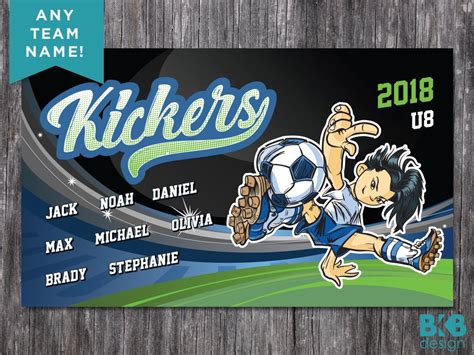 Vinyl Soccer Team Banner Kickers Bkb Design
