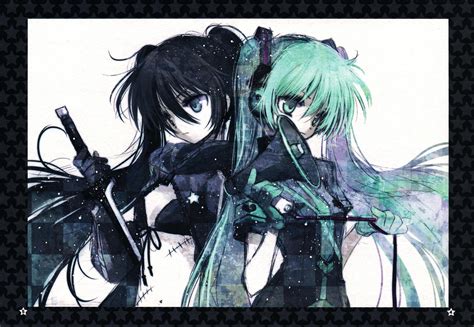Black Rock Shooter And Hatsune Miku Full Hd Wallpaper And Background
