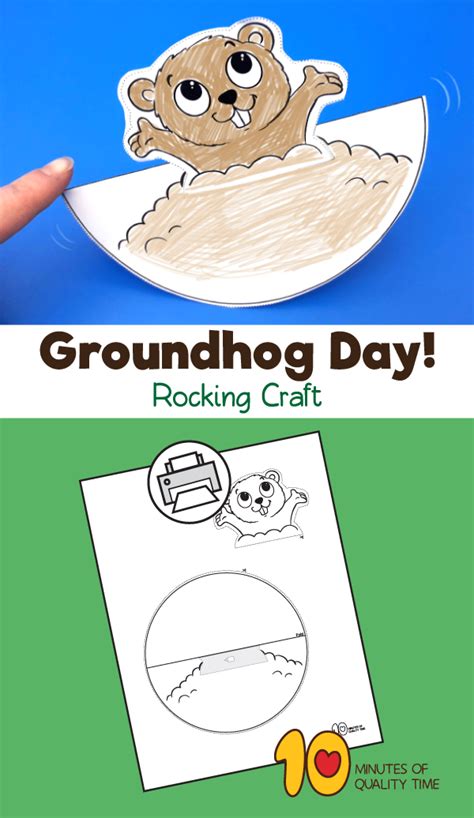 Groundhog Day Rocking Craft Stem Crafts Easy Arts And Crafts Easy