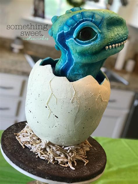 Baby Dino Cake Decorated Cake By Something Sweet Cakesdecor