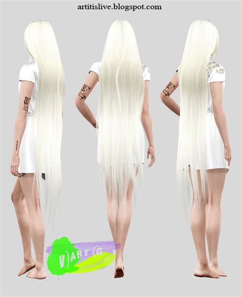 V ART G Hair Remesh Retext Sims Hair Sims 4 Teen Long Hair Styles
