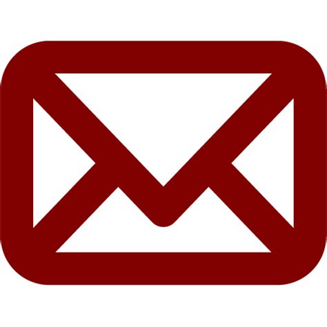 Maroon Mail Icon Free Maroon Mail Icons