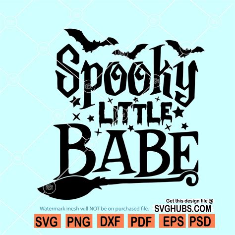 Spooky Little Babe Svg Kids Halloween Svg Babys First Halloween Svg