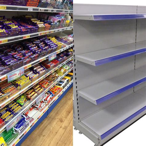 Shelves should suit the space you have and the way you live. Confectionery shelving ideas - silver wall shelving and ...