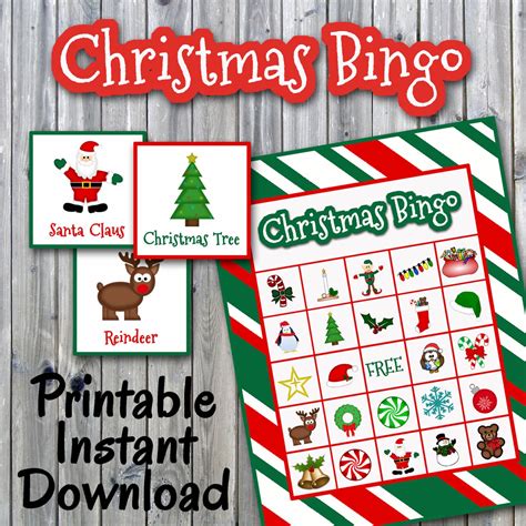Christmas Bingo Printable Game 30 Different Cards