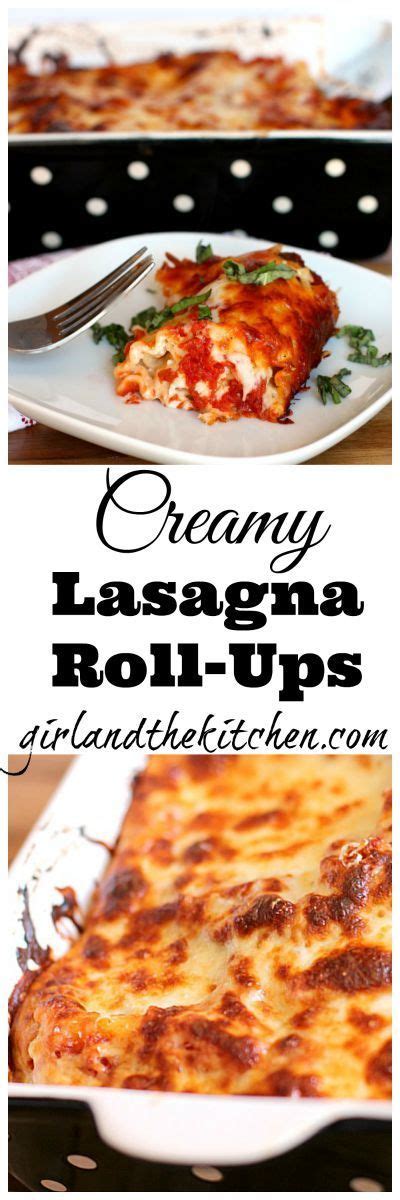 Roasted Creamy Garlic Lasagna Roll Ups Collage Pasta Dinner Recipes