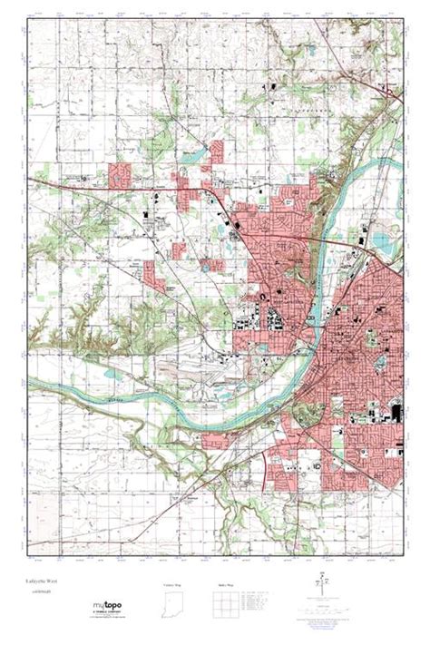 Mytopo Lafayette West Indiana Usgs Quad Topo Map