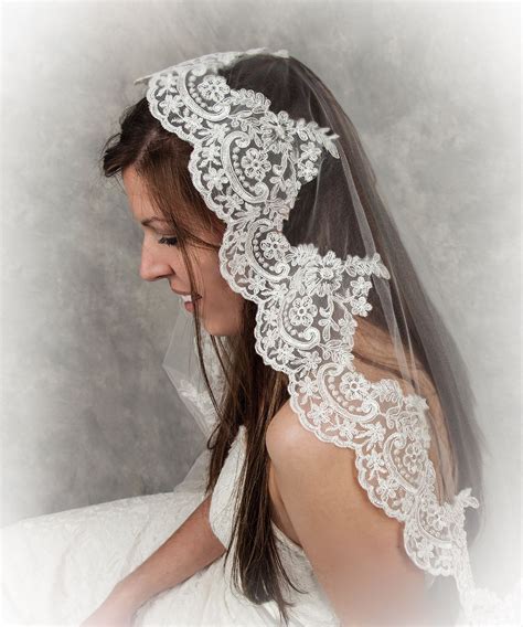 Mantilla Lace Veil By Affordable Wedding Veil