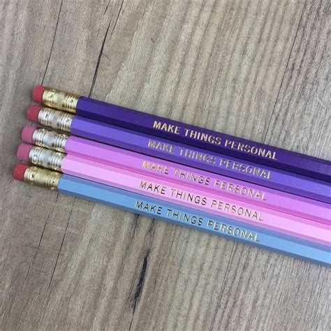 Purple Rain Set 5 Personalized Pencils Designer Color Etsy In 2021