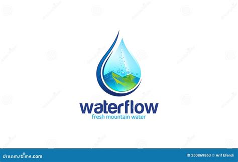 Illustration Graphic Vector Of Natural Fresh Mountain Water Logo Design