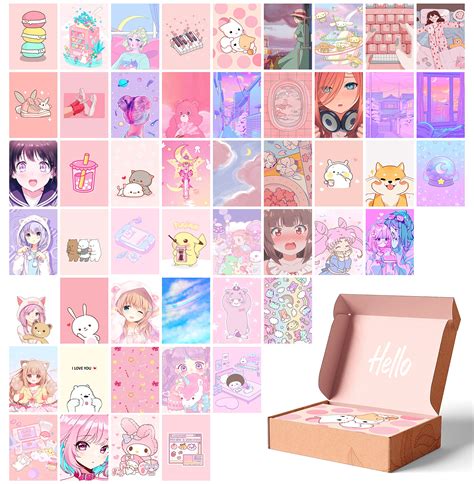 buy waschbär kawaii room decor 50pcs kawaii anime aesthetic pictures wall collage kit anime