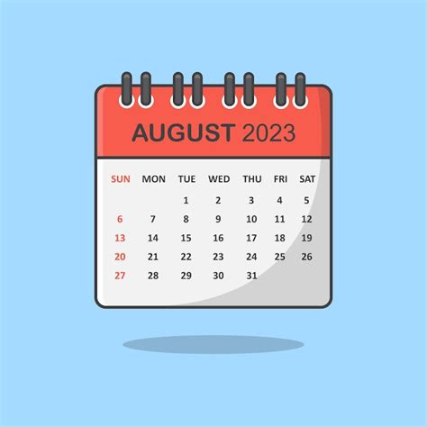 Calendario Para El Año 2023 Ilustración Vectorial De Dibujos Animados