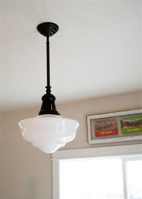 They're available in a wide range of styles and finishes and don't require much space. Schoolhouse Light for the Dining Room | Averie Lane ...