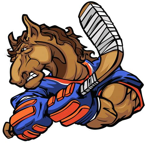 Blazing Broncos Hockey Team Mascot Clipart Png Download Full Size