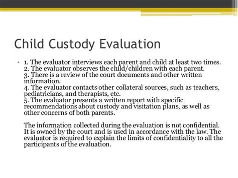What To Expect In Child Custody Evaluation Procedures
